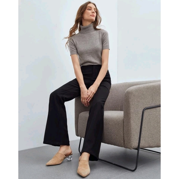 Turtleneck Reglan Sleeves Knit Eco Recycled Top - Picture 10 of 10